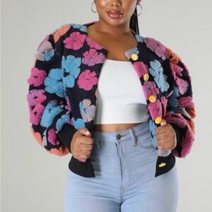 Flower Bomb Sweater Jacket